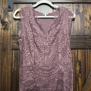 BKE Mauve Lace Blouse